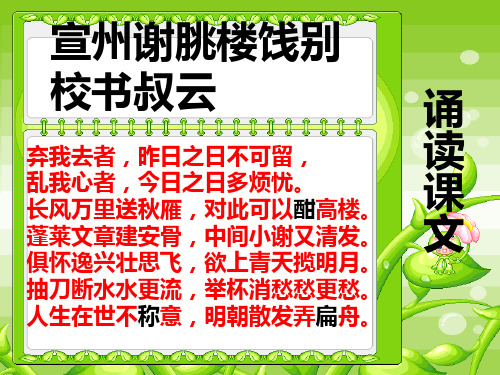 《宣州谢朓楼饯别校书叔云》教学课件.ppt