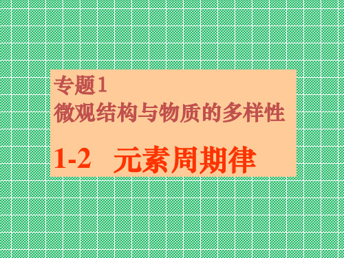 化学1.1.2《元素周期律》新课课件(苏教版必修2).ppt