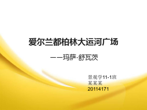 爱尔兰都柏林大运河广场
