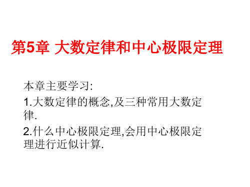 随机数学 大数定律和中心定理