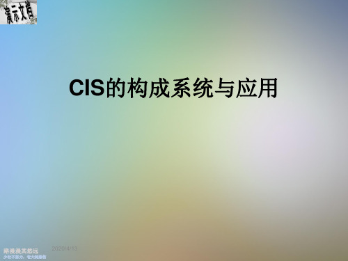 CIS的构成系统与应用