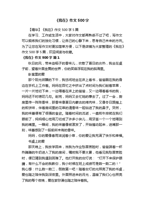 《我在》作文500字