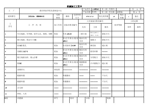 机械加工工艺过程卡片及工序卡片(1)