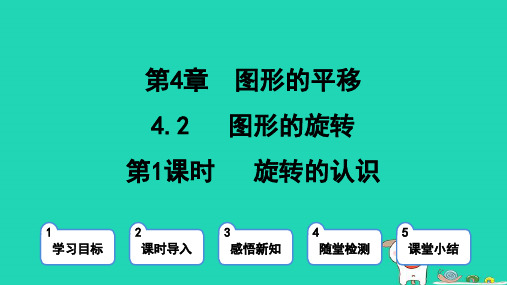 2024八年级数学上册第四章图形的平移与旋转2图形的旋转第1课时旋转的认识课件鲁教版五四制