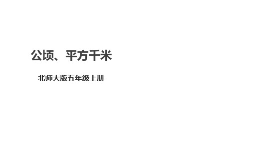 北师大版数学五年级上册 第六单元 公顷、平方千米 课件(25张PPT)