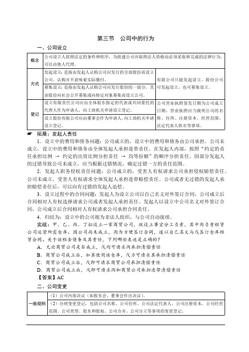 2019年强化讲义-第05节商经法-公司法 公司中的行为(1)-汪华亮