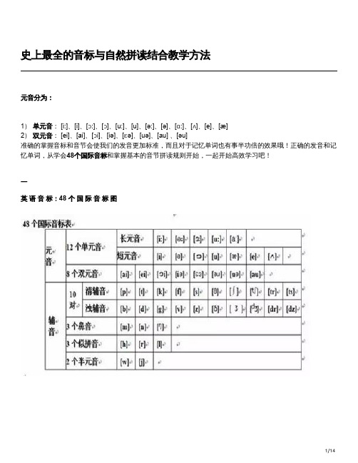 48个音标中文谐音表