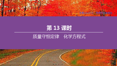中考化学复习方案 主题三 物质的化学变化 第13课时 质量守恒定律 化学方程式课件