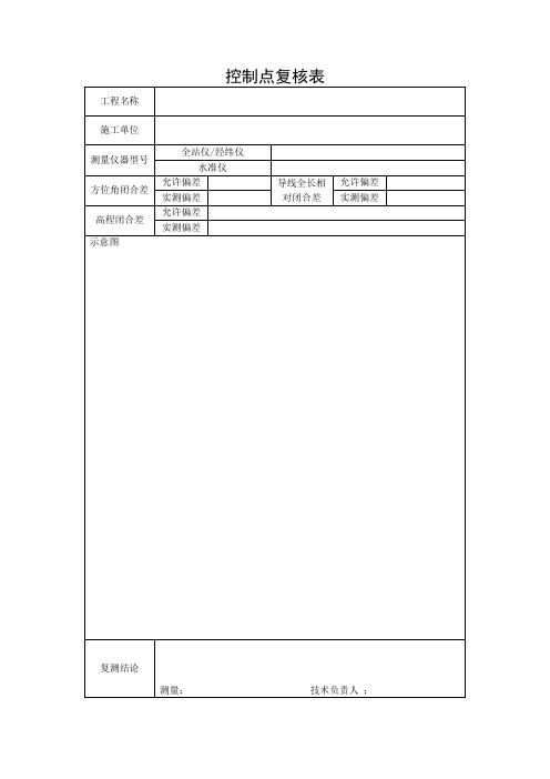 控制点复核表