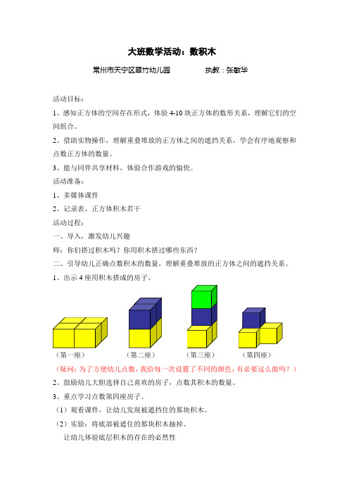 大班数学活动:数积木