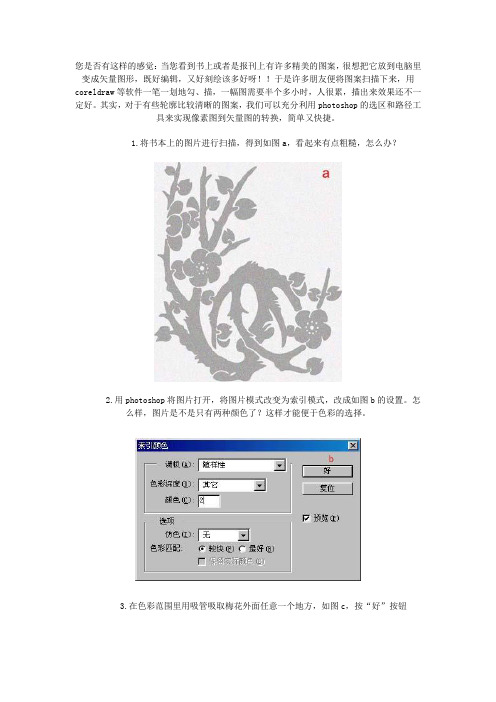 位图转换成矢量图方法