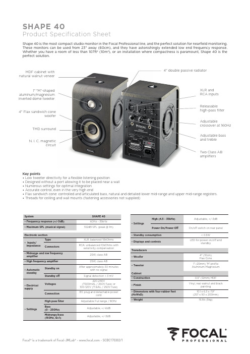 Focal Shape 40 产品说明书