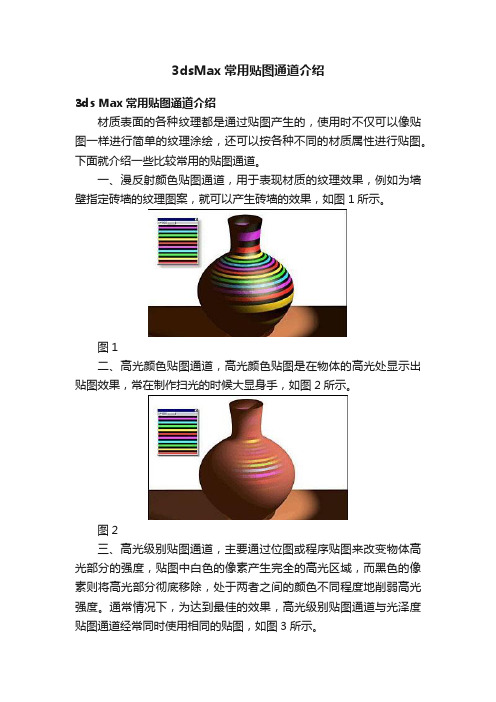 3dsMax常用贴图通道介绍