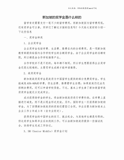 新加坡的奖学金是什么样的.doc