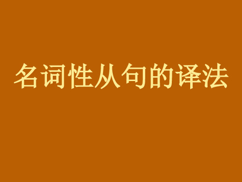 2023届上海市高考英语复习名词性从句的译法课件