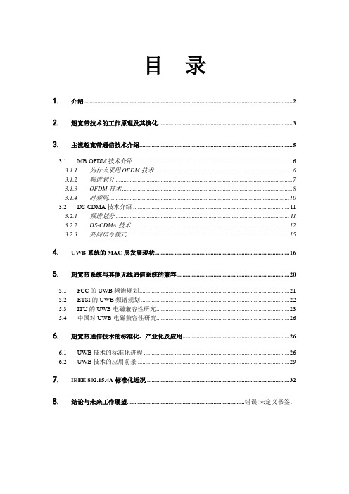 超宽带技术研究报告