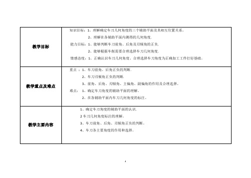 车刀几何角度的标注和选择教学设计