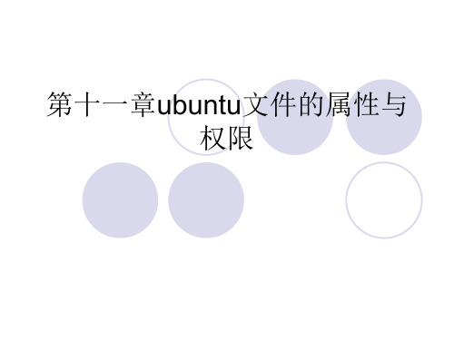 第11章ubuntu文件的属性与权限