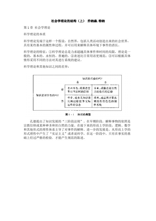 社会学理论的结构+笔记