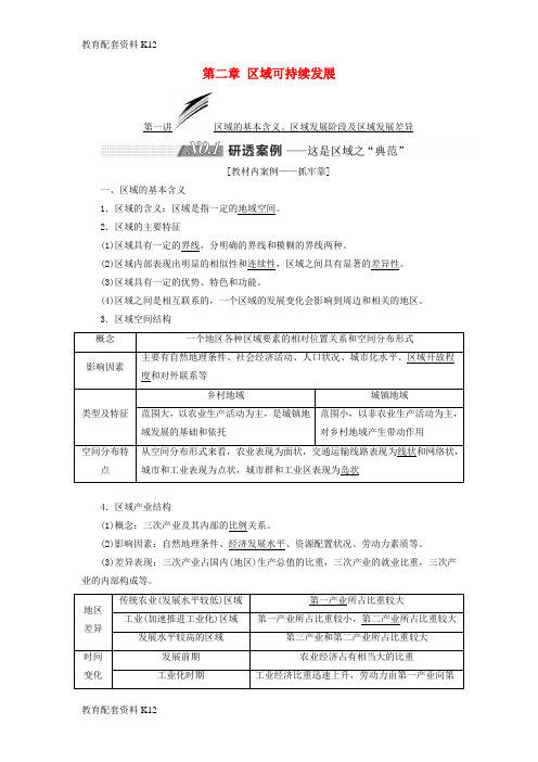 [配套K12]2019版高考地理大一轮复习 第三部分 第二章 区域可持续发展学案 湘教版
