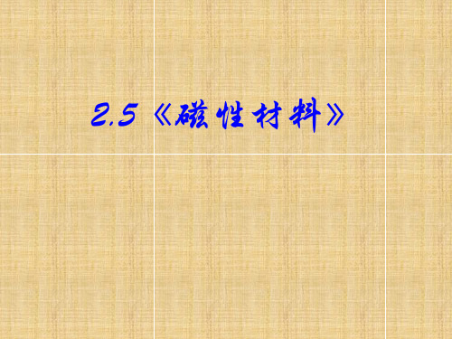 物理：2[1].5《磁性材料》课件(新人教版选修1-1)