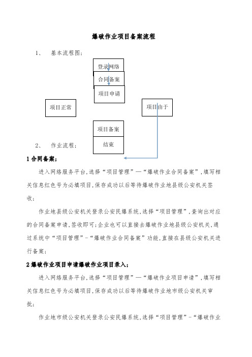 爆破作业项目备案流程