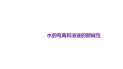 高三化学高考备考一轮复习专题水的电离和溶液的酸碱性课件