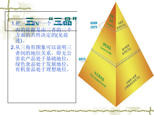 无公害农产品绿色食品有机食品及其认证