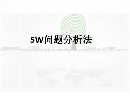 5W问题分析法