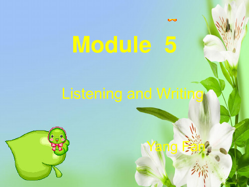 外研版高中英语必修一Module 5A Lesson in a Lablistending and writing 14张课件ppt