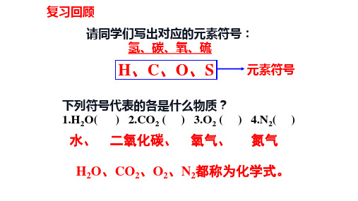 新人教版初中化学九年级上册4.4《化学式与化合价》第1课时优质课件