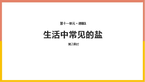 人教版九年级化学下册《生活中常见的盐》盐化肥PPT教学课件(第2课时)