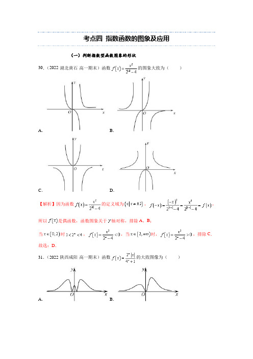 【高中数学考点精讲】考点四 指数函数的图象及应用