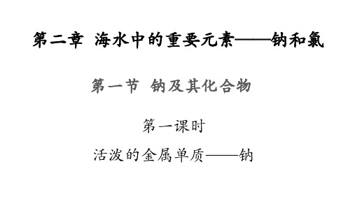 高中化学必修一第二章第一节单质钠的性质上课课件