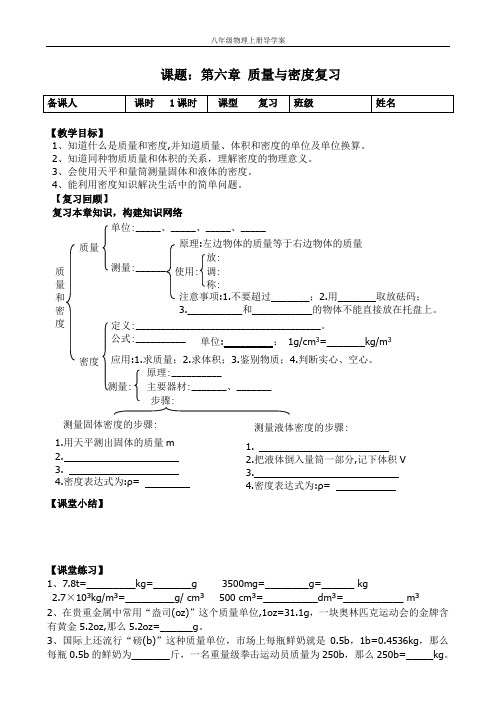 第六章 质量与密度复习