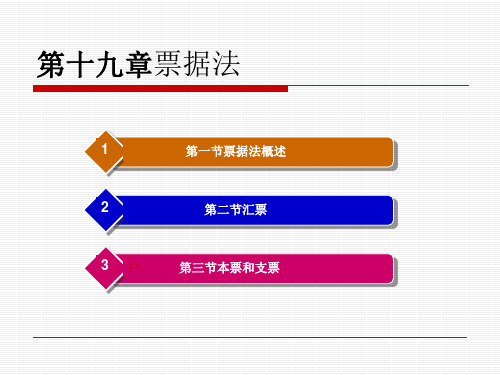 第十九章票据法