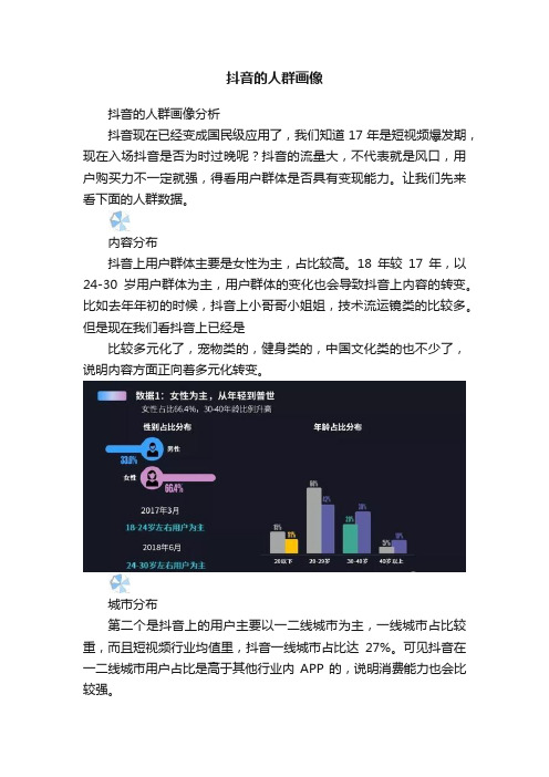 抖音的人群画像