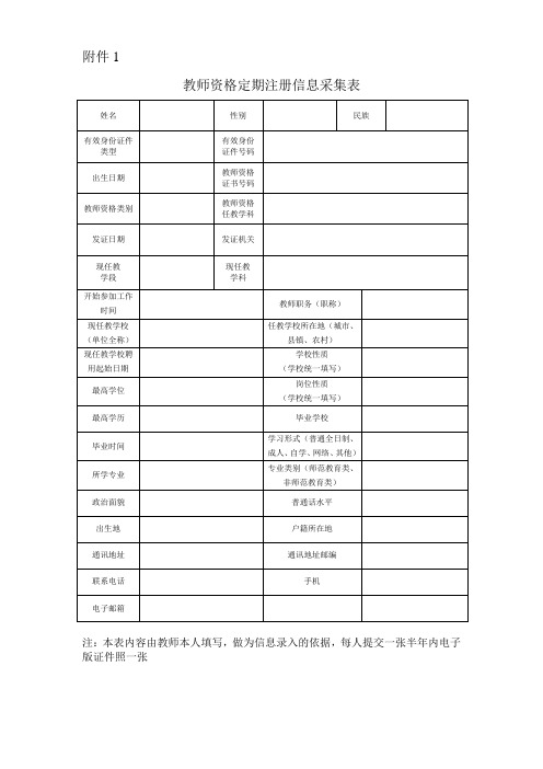 教师资格网上注册表