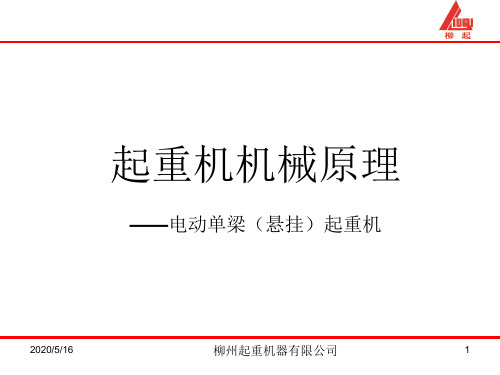 起重机机械原理——电动单梁悬挂起重机PPT课件