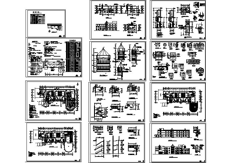 幼儿园建筑设计cad施工图纸