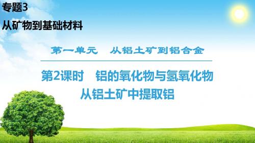 2019苏教版高中化学必修一课件：专题3 第1单元 第2课时 铝的氧化物与氢氧化物 从铝土矿中提取铝