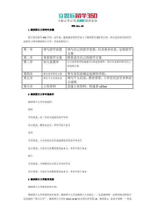 澳洲国立大学网申详细步骤