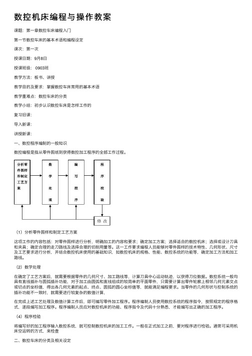 数控机床编程与操作教案