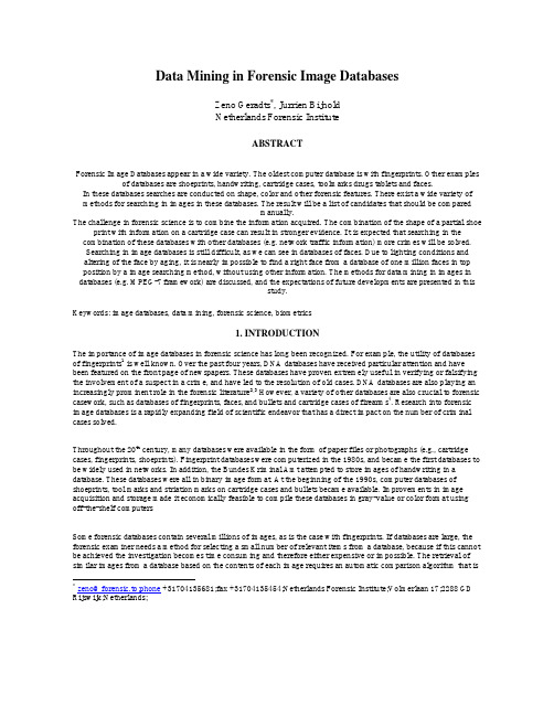 Data Mining in Forensic Image Databases