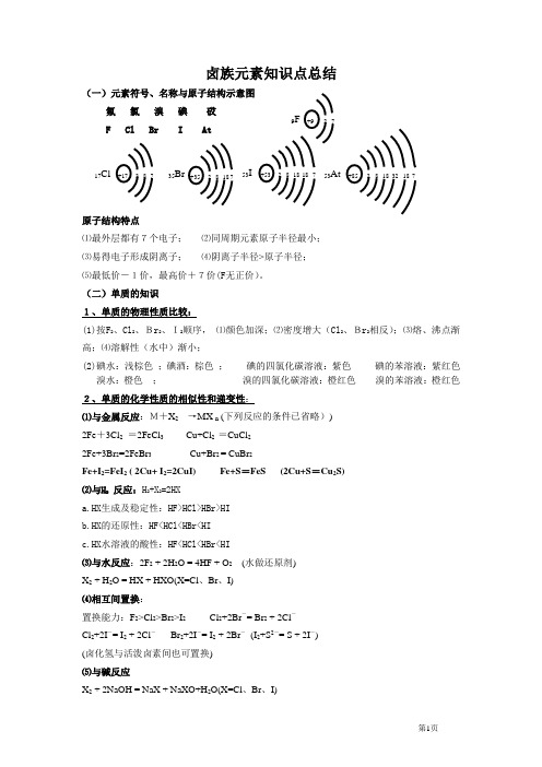 卤族元素知识点总结