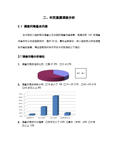 非常完整的调查问卷模板(带图表和结论)