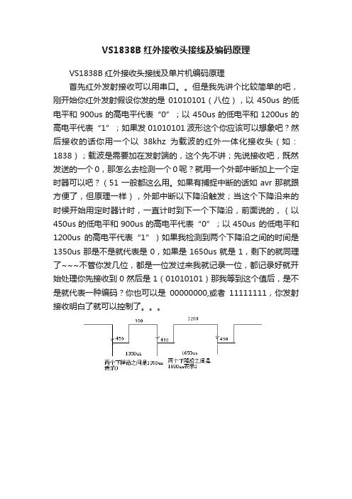 VS1838B红外接收头接线及编码原理