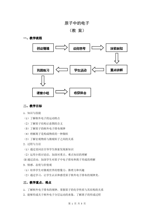 原子中的电子-教案