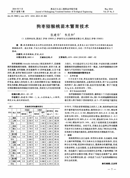 狗枣猕猴桃苗木繁育技术