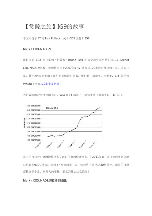 量化经典 伦敦鲸IG9的故事